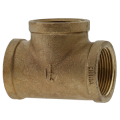 No Lead Brass Tee, 3 Way, 1 1/4"
